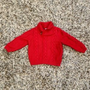 Boys Old Navy Red Cable Knit Sweater - Size 18-24M